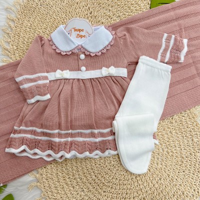 Saída de Maternidade Carla - Rose e Branco